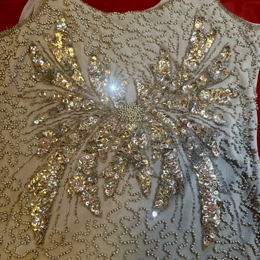 Gray Embellished Sleeveless Camisole - Picture 3 of 6